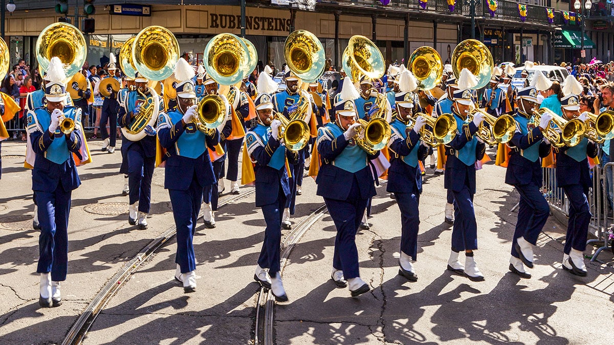 New Orleans Mardi Gras band (Imagecom/Dreamstime)