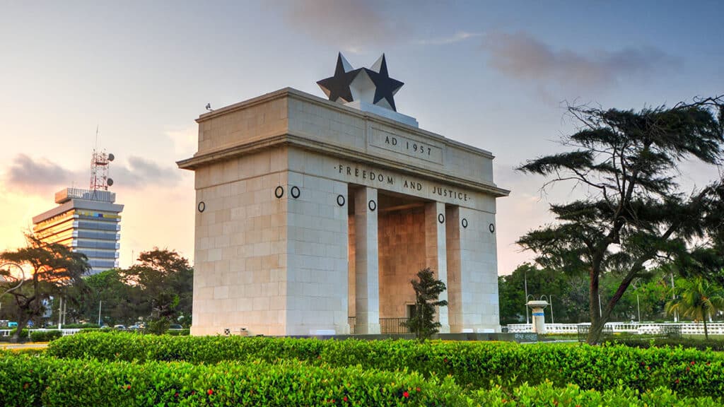 Ghana Independence Day, Independence Arch in Accra (demerzel21/Adobe)