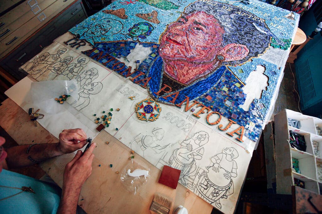 Manny Vega mosaic (David Gonzalez/MCNY)