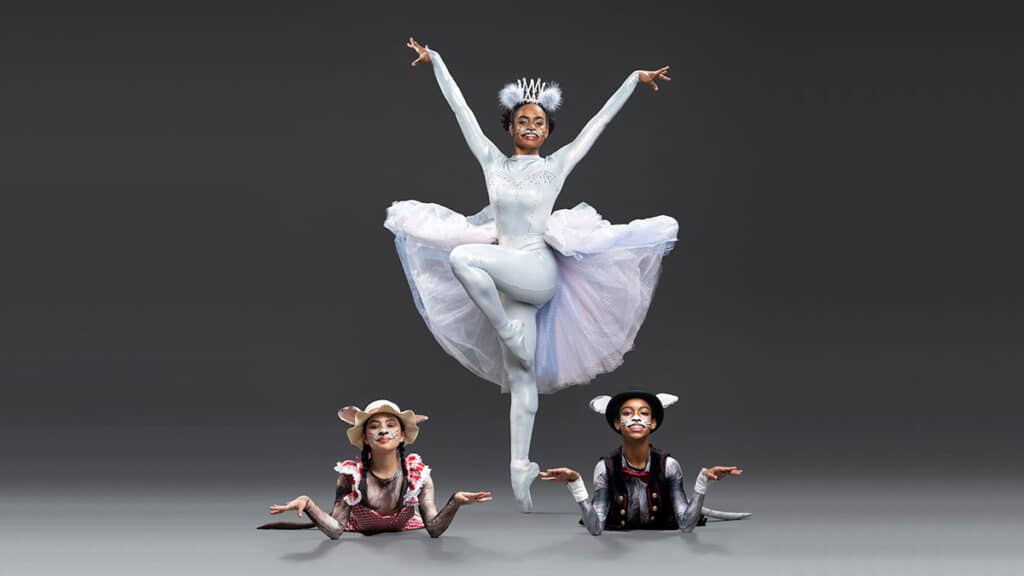 Dance Theatre of Harlem "Harlem Mouse/Country Mouse" Alexandra Hutchinson with Valentina Fernandez and Jacqueline Urena (Nir Arieli/DTH)