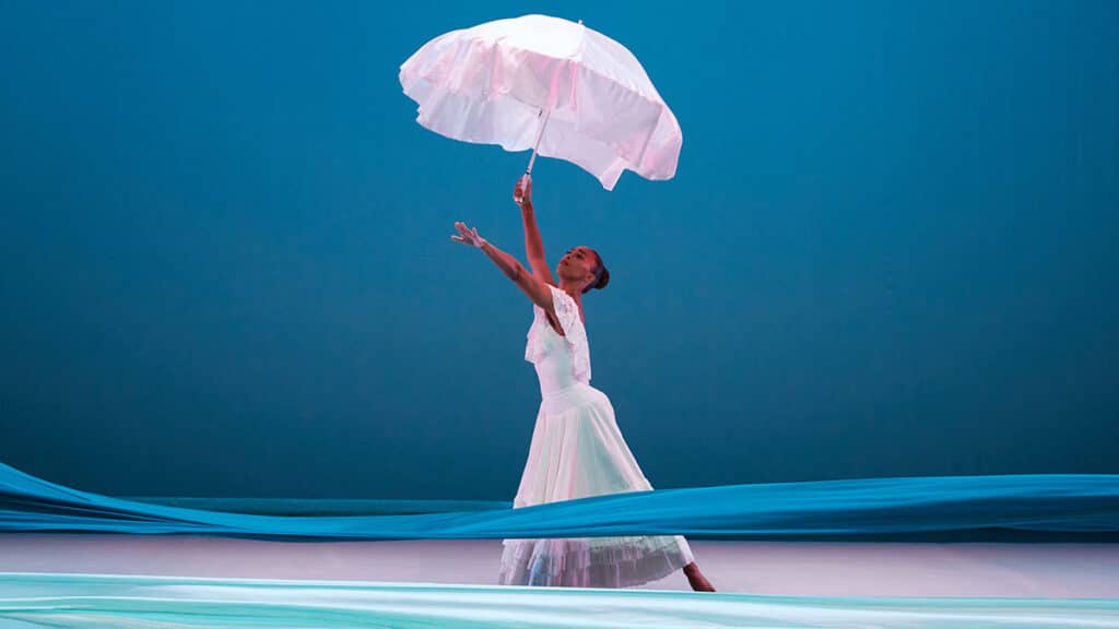 Alvin Ailey American Dance Theater Constance Stamatiou in Ailey's "Revelations" (Dario Calmese)